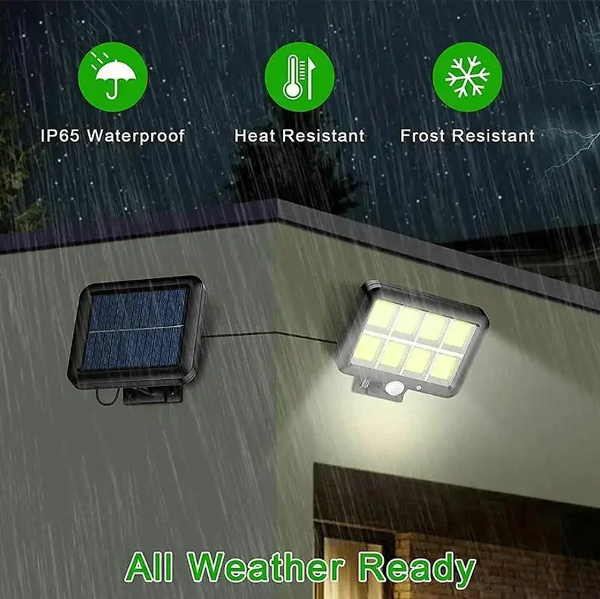 lampe solaire murale détecteur mouvement 18 led ip65 étanche moderne clips câble jardin rue