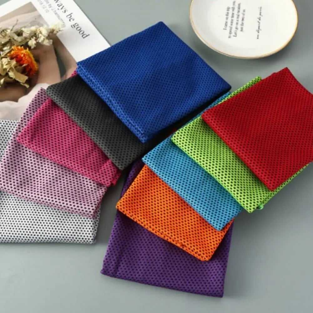 serviette refroidissement rapide microfibre bleue moderne vert orange violet rouge sportive absorption rapide