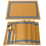 serviettes table classiques motif géométrique rouge gris bleu marine beige