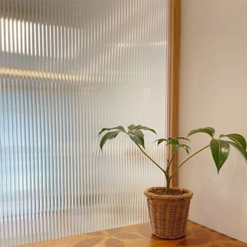 rideau translucide moderne rayures verticales blanc isolation thermique uv protection DIY