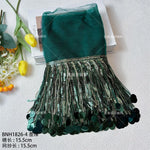 ruban décoratif polyester paillettes dorées élégant mariage bleu marine vert rouge