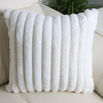taie d'oreiller moderne rayée coussin plush blanc respectueux environnement simple hospitalière 45x45cm