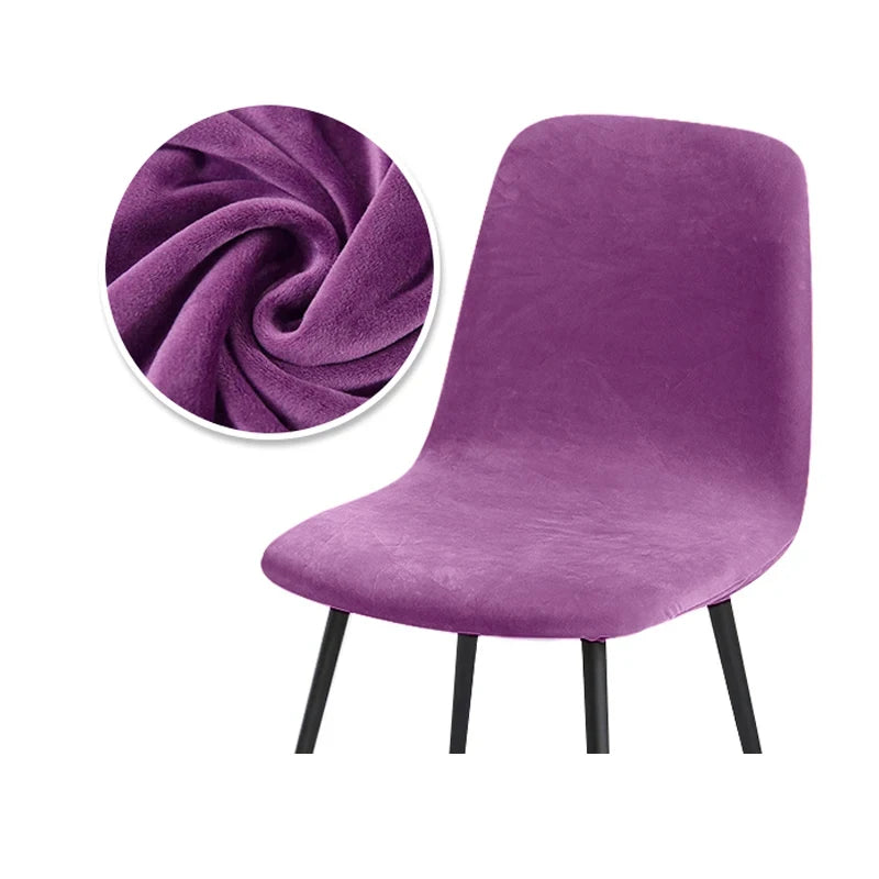 chaise moderne velours uni bleu marine marron violet orange rose pâle