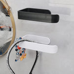 porte serviettes toilette adhésifs moderne minimaliste noir blanc texture mat opacité
