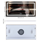 miroir lumineux moderne marbre blanc noir antibuée led bluetooth défog couleurs