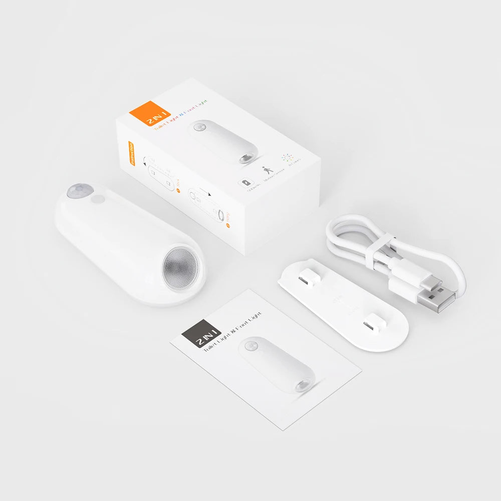 veilleuse led blanc moderne capteur mouvement adhésif couleurs usb translucide chambre couloir