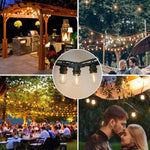 guirlande lumineuse led jaune 10m 10ampoules extérieur imperméable jardin festive