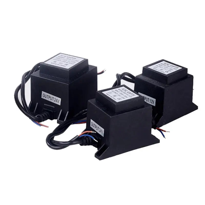 transformateur électrique ip67 étanche ac 220v led driver toroidal noir industrielle 12v 24v 100w