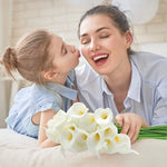 bouquet fleurs artificielles calla blanches vase décoration mariage fête maison