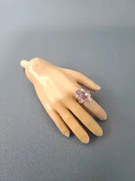 Bague miniature poupée 1/6 pierres précieuses boîte rangement décorative rouge