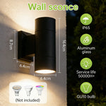 lampe murale moderne extérieure led ip65 étanche noir 220v fluxlumineux2492000
