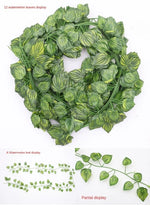 guirlande artificielle vigne soie extérieure feuilles vertes naturel accrochable fête maison decoration