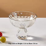 plateau dessert cristal transparent facetté moderne élégant fruits collations luxe