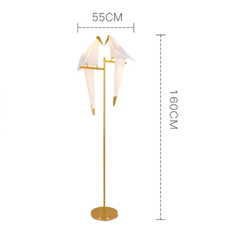 lampe poser or blanc origami moderne interrupteur tactile 10w led 249 2000lm
