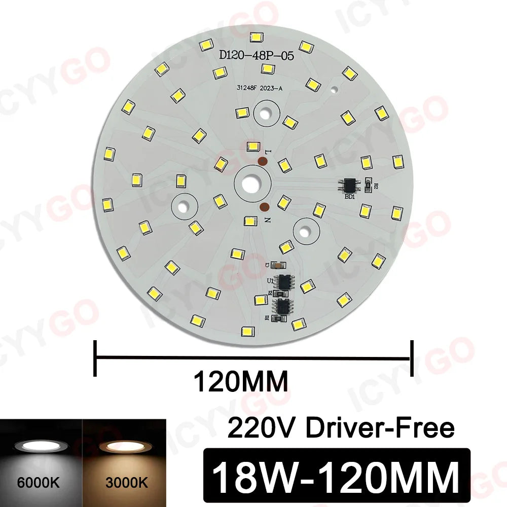 plaque led 24w 40w 50w 80w 100w 150w blanc diodes smd 2835 moderne ac220v