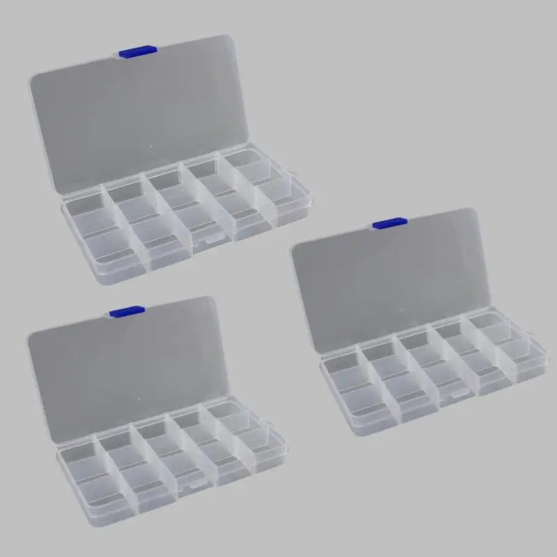 boîte compartiments transparente velours pratique moderne poignées couleurs organisation bijoux pièces vis
