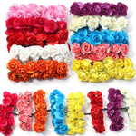 accessoires décoration mariage roses artificielles papier 144 pièces 2cm intérieur traditionnel rouge rose blanc