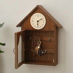 décoration murale bois rustique horloge miroir porte clés animaux plantes vintage