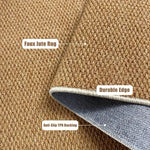 tapis moderne anti dérapant durable polyester texture tissée beige clair intérieur salon
