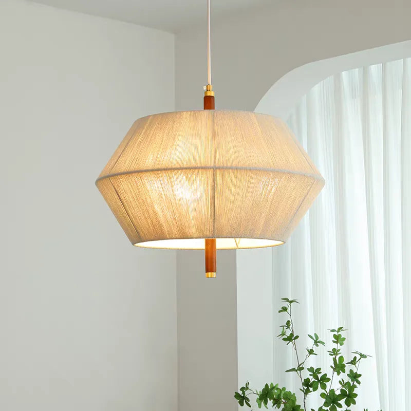 lampe suspendue moderne texture tissée beige clair pince lampe câble suspension salon chambre