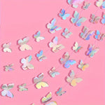 guirlande papillons holographiques brillants 3d blanc bleu vert rose violet jaune anniversaire mariage