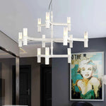 suspension lumineuse moderne or argent blanc 6l led câble réglable minimaliste chambre salon