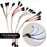 amplificateur signal led connecteur électronique câble noir rouge bleu blanc ws2812b ws2811 sk6812