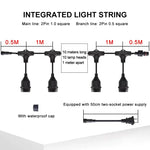 chaîne lumineuse noire led transparente moderne 10 20 lampes clips étanches camping mariage