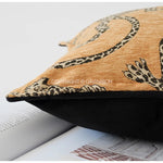 taies d'oreiller jacquard léopard vert olive moderne respectueuses environnement polyester 100% decoration maison