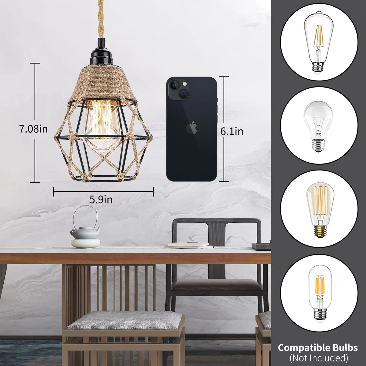 Câble suspension luminaire noir dans une cuisine moderne