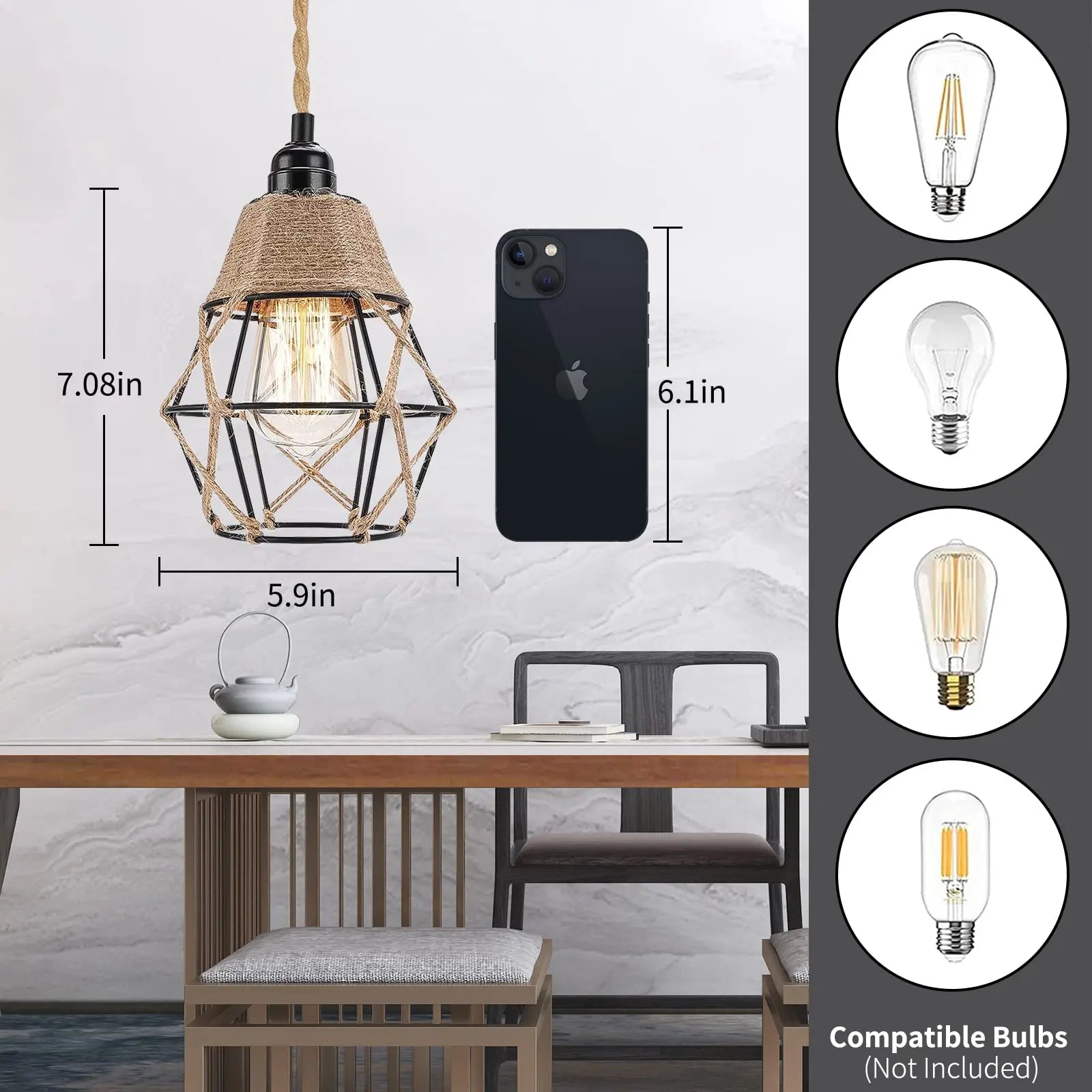 Câble suspension luminaire noir dans une cuisine moderne