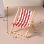 chaise pliante miniature accessoires poupée couleurs vives motifs citrons fraises moderne rayures horizontales