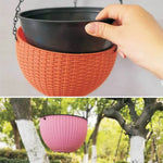 pots suspendus tissés moderne noir bleu rose vert blanc chaînes