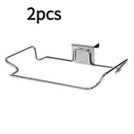 support sac poubelle acier inoxydable moderne transparent argente couroît fixe porte armoire chambre cuisine