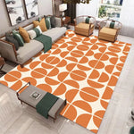 tapis moderne géométrique orange blanc noir vert bleu violet jaune rougeextérieur chambre moderne