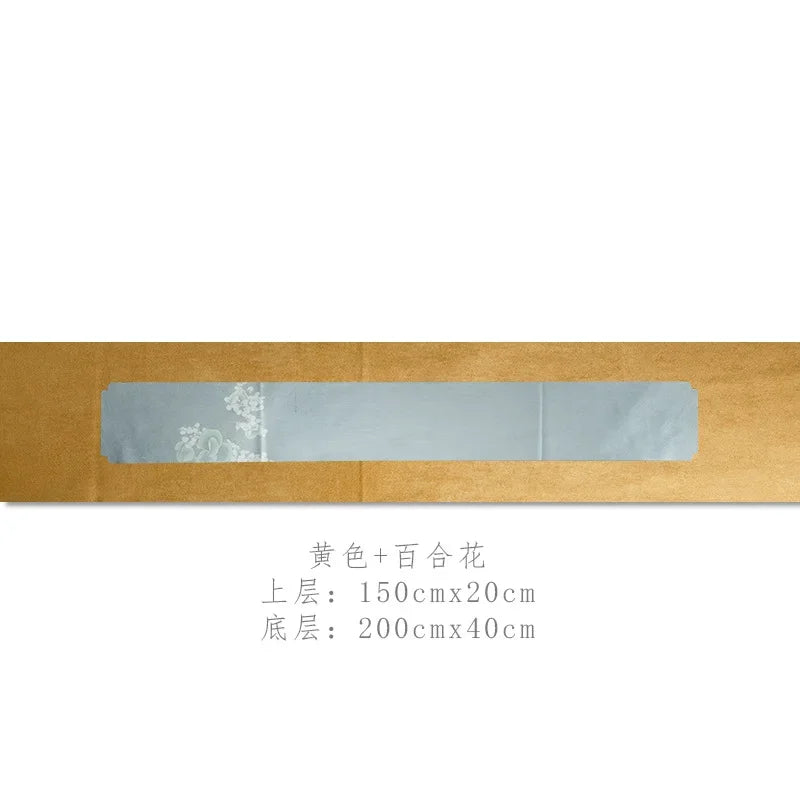 chinois moderne chemin table fleurs blanches vert bleu marine gris rose pâle polyester coton