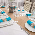 nappe jute rustique mariage campagne 100cm 240cm 500cm texture naturelle boissons vaisselle