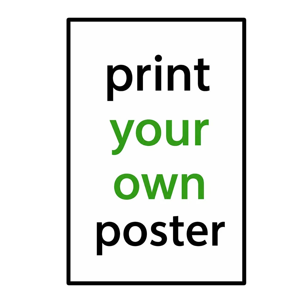 posters minimalistes texte blanc noir vert cadre inclusion salon chambre