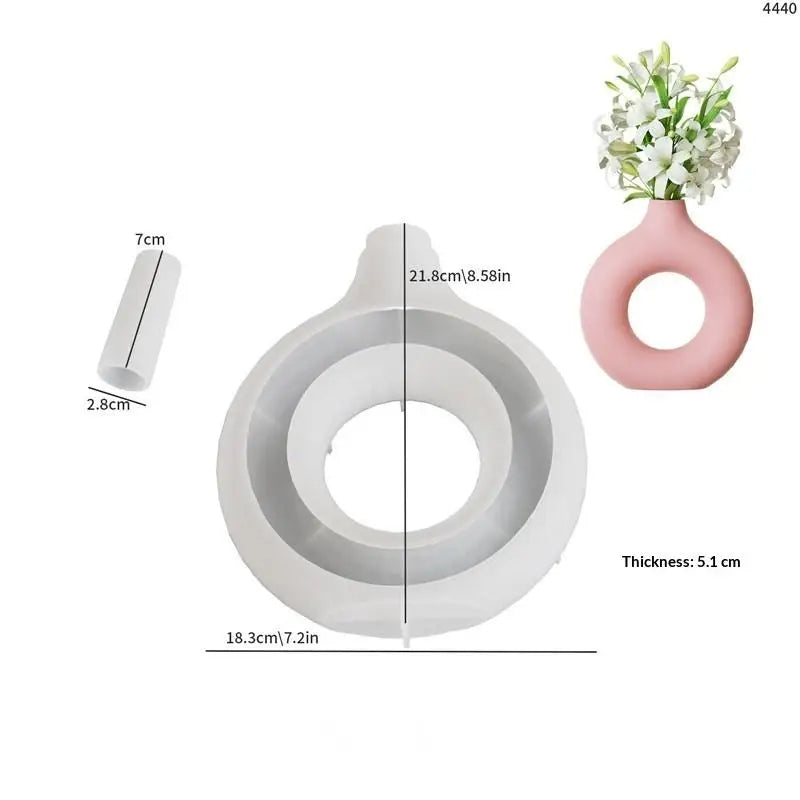 vase silicone rose pâle blanc noir gris moderne minimalisteOpaque adhésif arrangement floral