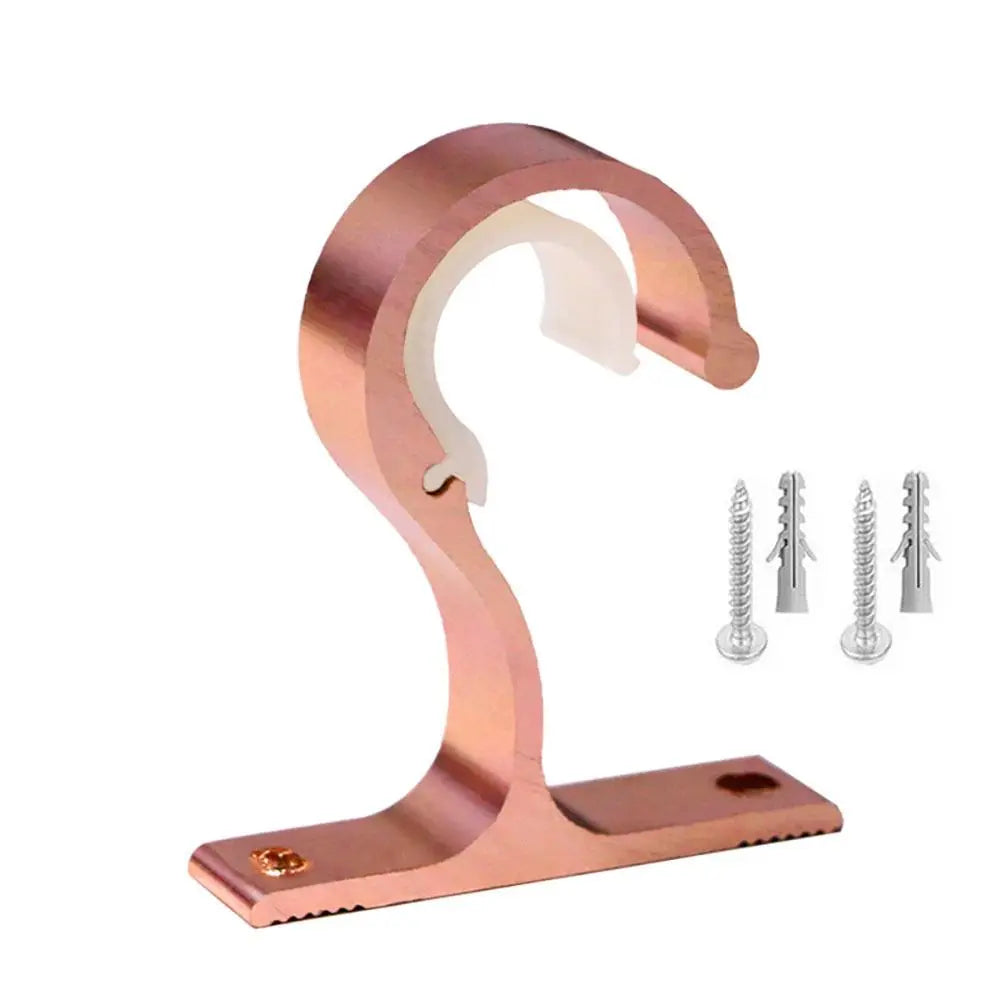 support rideau blanc doré moderne vis fixation plaque
