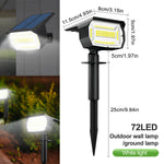lumière solaire 68 led noire ip65 abs moderne batterie rechargeableextérieur contemporain tringle fixe