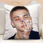 taies oreiller imprimées korean idol moderne blanc coussin polyester opaques étoiles idole housses décoration