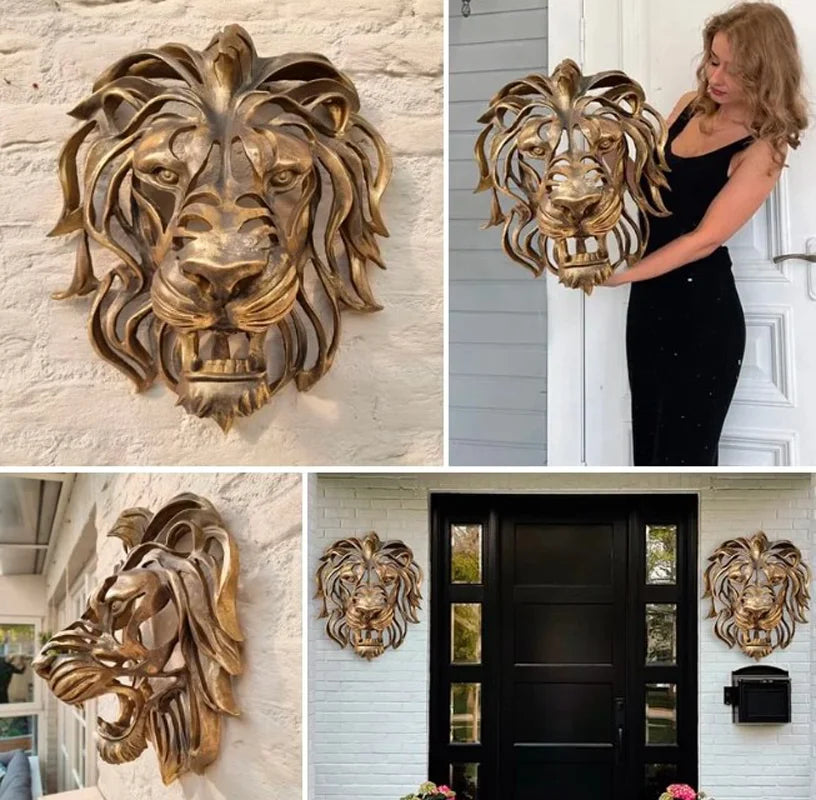 Comparaison des couleurs gris clair et vert clair pour la tête de lion