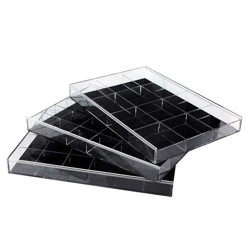 boîte rangement bijoux transparent moderne réutilisable acrylique pliable respectueux environnement
