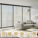 film fenêtre adhésif rayures horizontales blanc gris moderne isolation thermique uv protection DIY