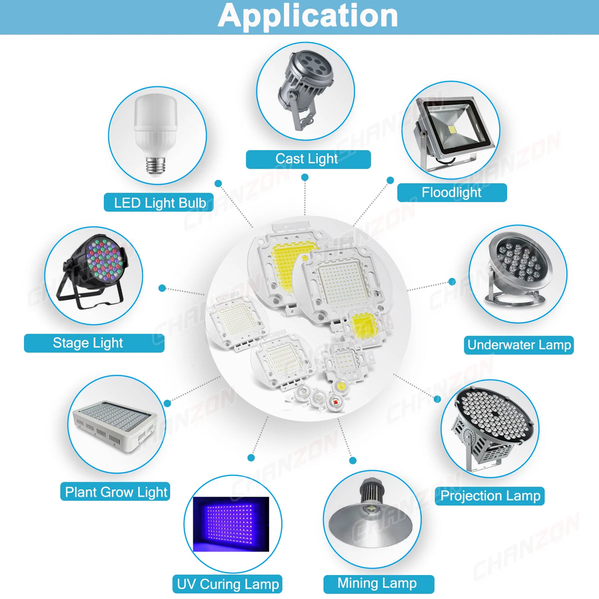 ampoules led blanc moderne adhésif 3w 1w haute luminosité fils dorés cathode anode