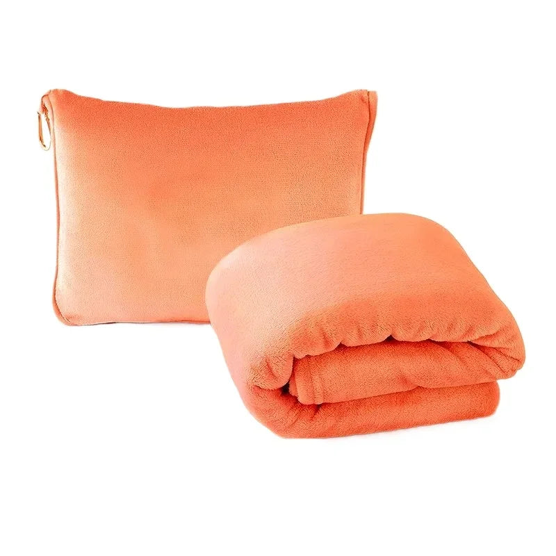 couverture velours corail portable anti boulochage voyage pique nique sac rangement gris compact