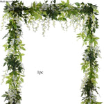 guirlande artificielle fleurs violet vert mariage romantique décoration intérieure événement anniversaire