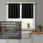 rideau blackout uni plissé moderne noir gris cuisine chambre volet tissu opaqué tringle