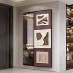 miroir plein longueur cadre mural abstract pattern contemporain maison chambre salon decoration